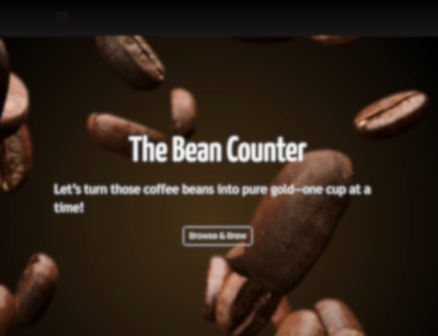 Demo WebApp - The Bean Counter ECommerce Website